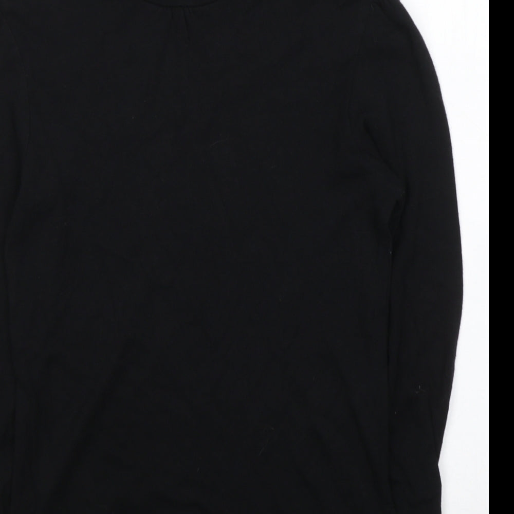 Monsoon Womens Black High Neck  Viscose Pullover Jumper Size 14