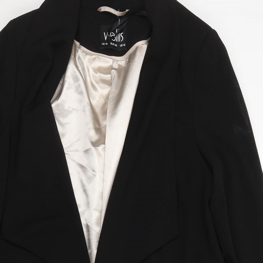 Wallis Womens Black   Jacket Blazer Size 14