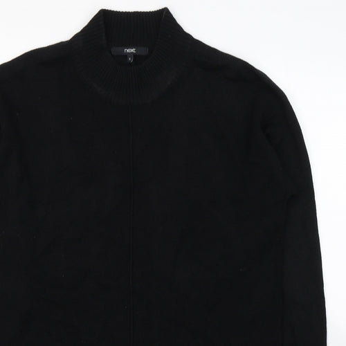 NEXT Womens Black High Neck  Acrylic Pullover Jumper Size S