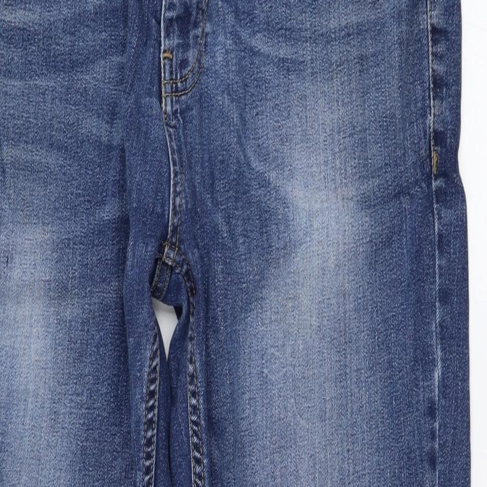 Burton Mens Blue  Cotton Straight Jeans Size 34 in L28 in Regular Zip