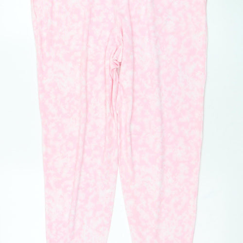 Preworn Womens Pink  Polyester Jogger Trousers Size L L28 in Regular