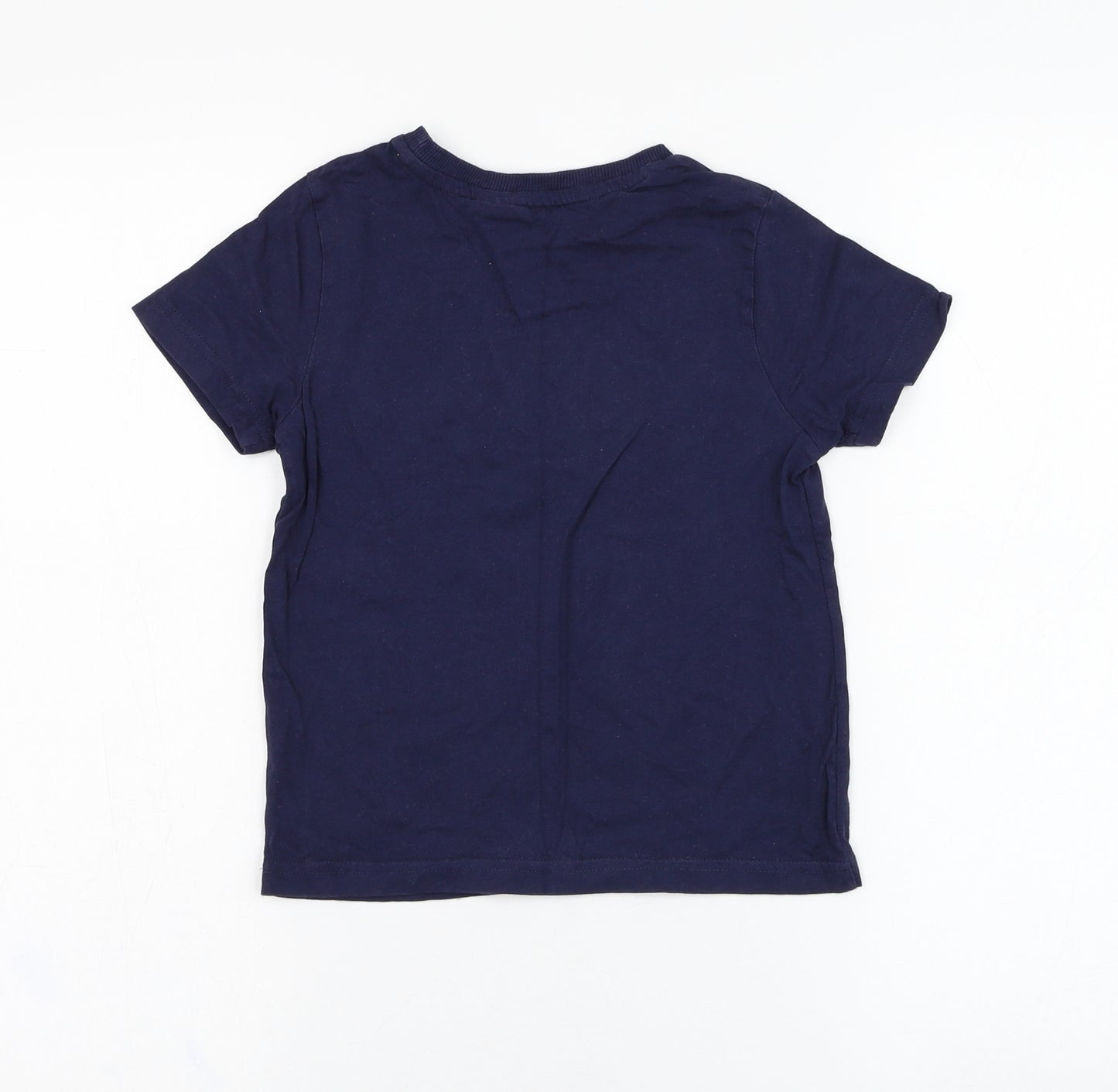 F&F Boys Blue  Cotton Basic T-Shirt Size 4-5 Years Round Neck Pullover - Minions