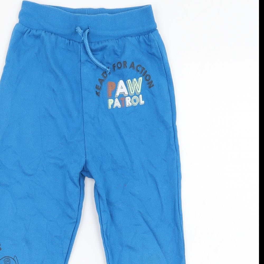 George Boys Blue  Cotton Jogger Trousers Size 3-4 Years  Regular Pullover - Paw Patrol