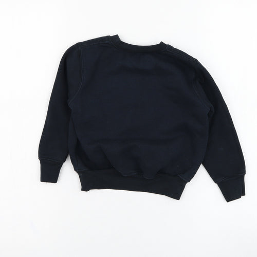 Preworn Boys Black  Cotton Pullover Sweatshirt Size 2-3 Years  Pullover - Christmas, Slogan