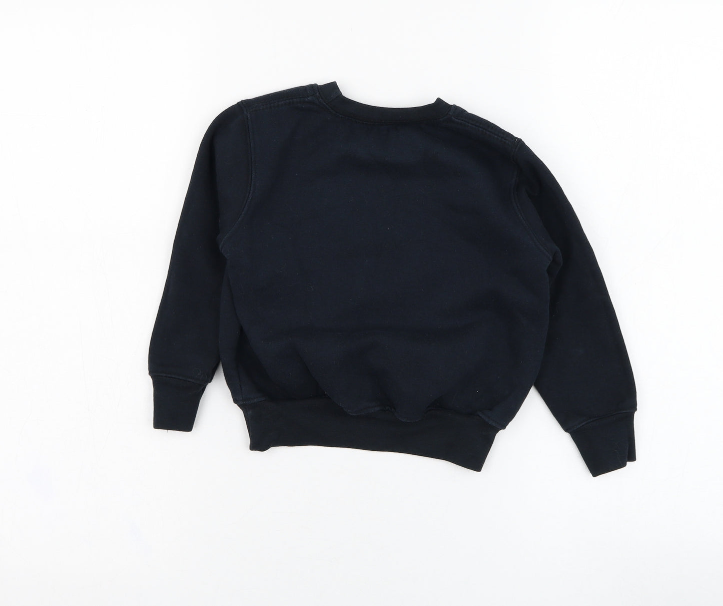 Preworn Boys Black  Cotton Pullover Sweatshirt Size 2-3 Years  Pullover - Christmas, Slogan