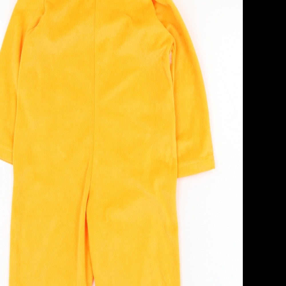 George Boys Orange Solid Polyester  One Piece Size 2-3 Years  Hook & Loop - Pumkin