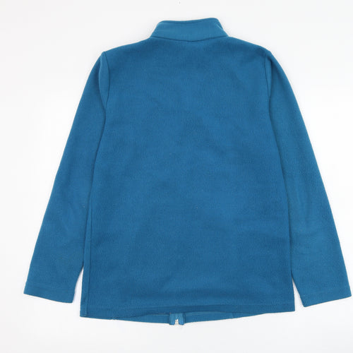 Alison Vallee Womens Blue  Polyester Pullover Sweatshirt Size S  Zip - Fleece