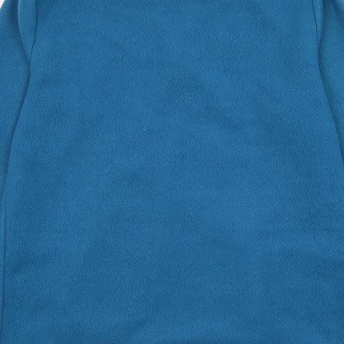 Alison Vallee Womens Blue  Polyester Pullover Sweatshirt Size S  Zip - Fleece