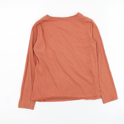 Primark Girls Orange  Cotton Basic T-Shirt Size 7-8 Years Off the Shoulder Pullover - J'adore