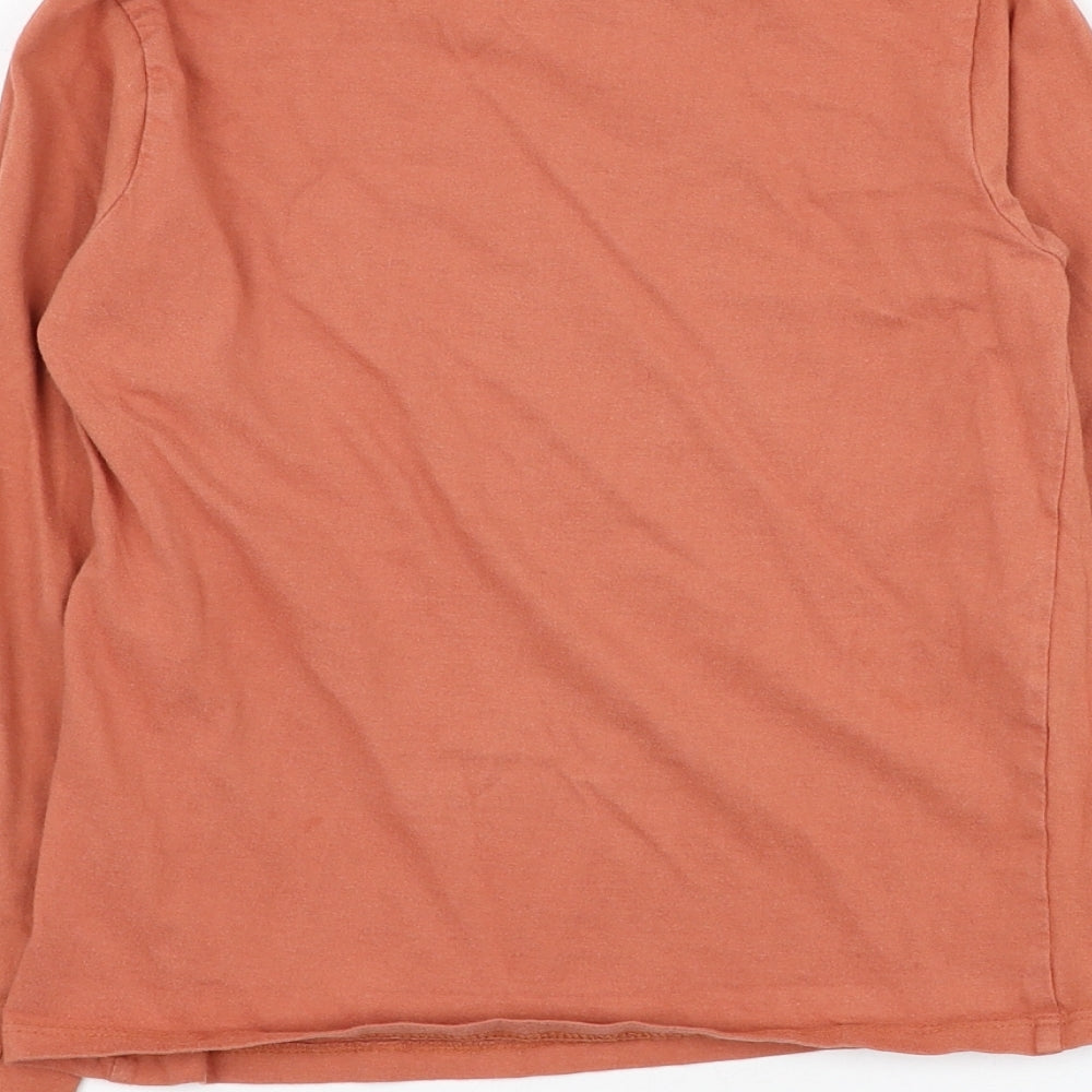Primark Girls Orange  Cotton Basic T-Shirt Size 7-8 Years Off the Shoulder Pullover - J'adore
