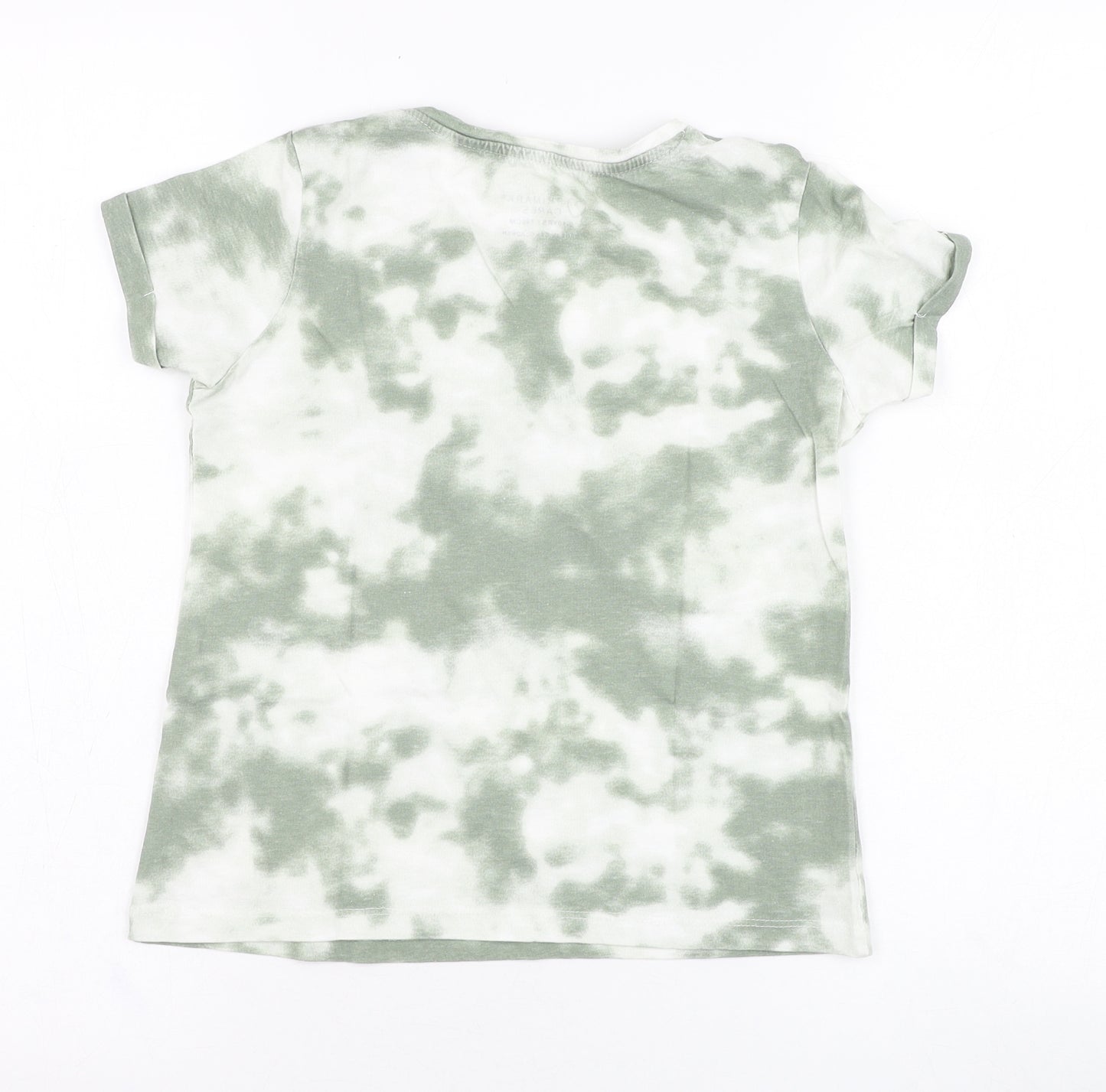 Primark Girls Green  Cotton Basic T-Shirt Size 9-10 Years Round Neck Pullover - Unique