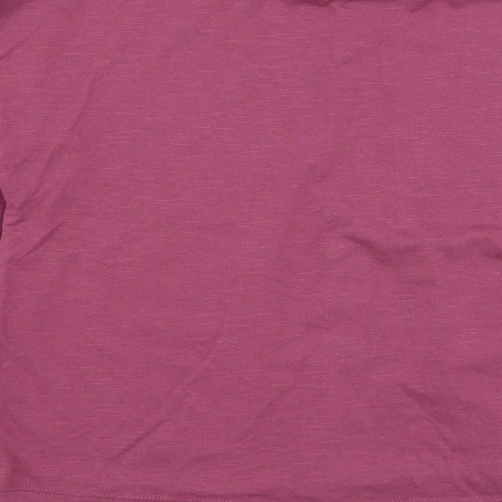 George Girls Pink  Cotton Basic T-Shirt Size 8-9 Years Round Neck Pullover - Slogan