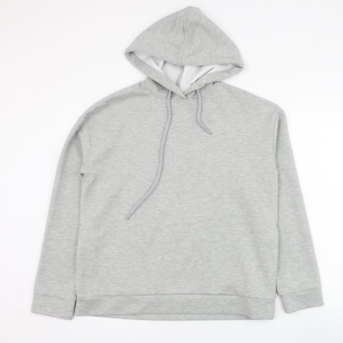 Stradivarius Mens Grey  Polyester Pullover Hoodie Size S