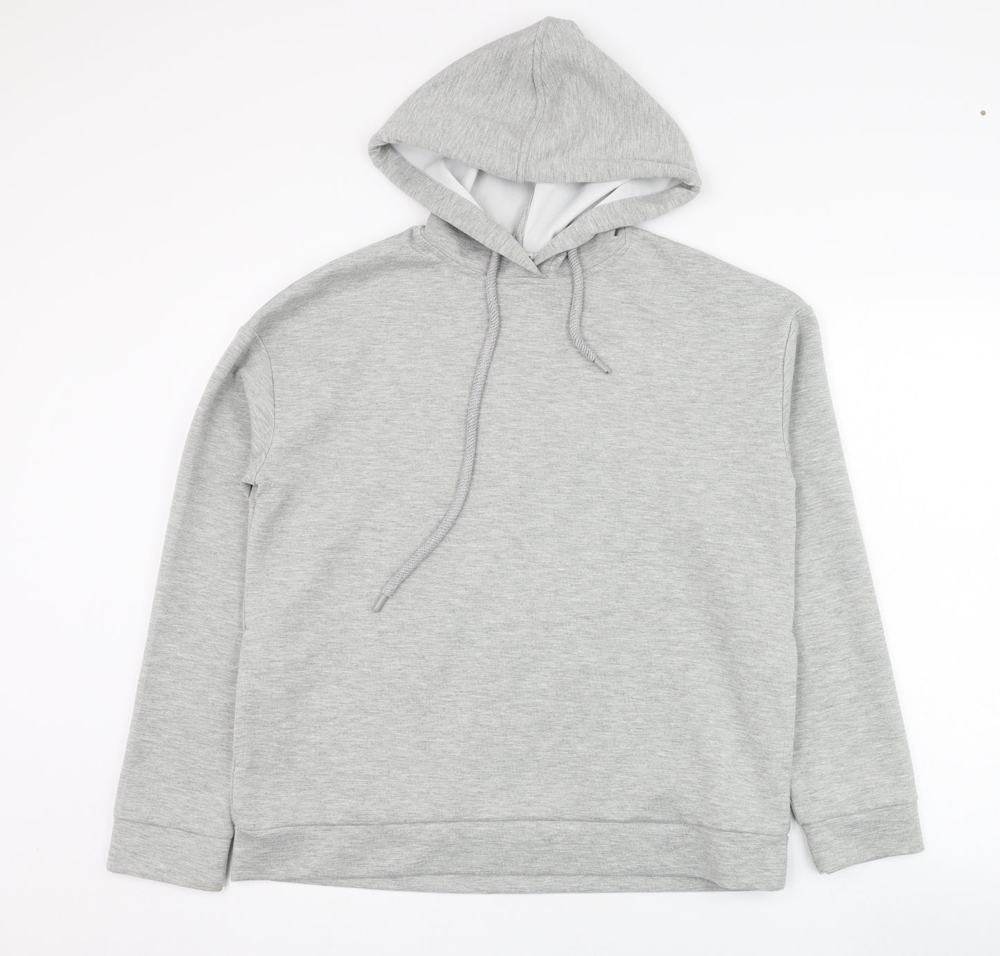 Stradivarius Mens Grey  Polyester Pullover Hoodie Size S