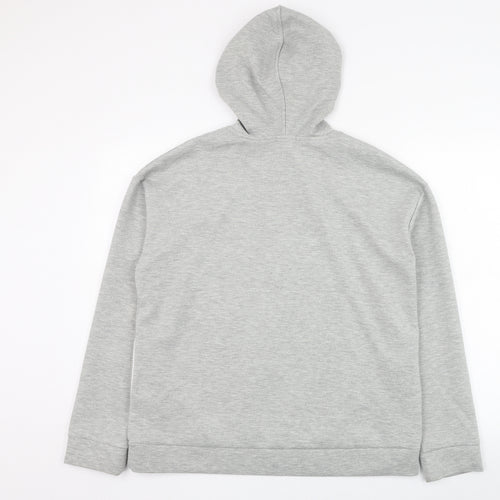 Stradivarius Mens Grey  Polyester Pullover Hoodie Size S