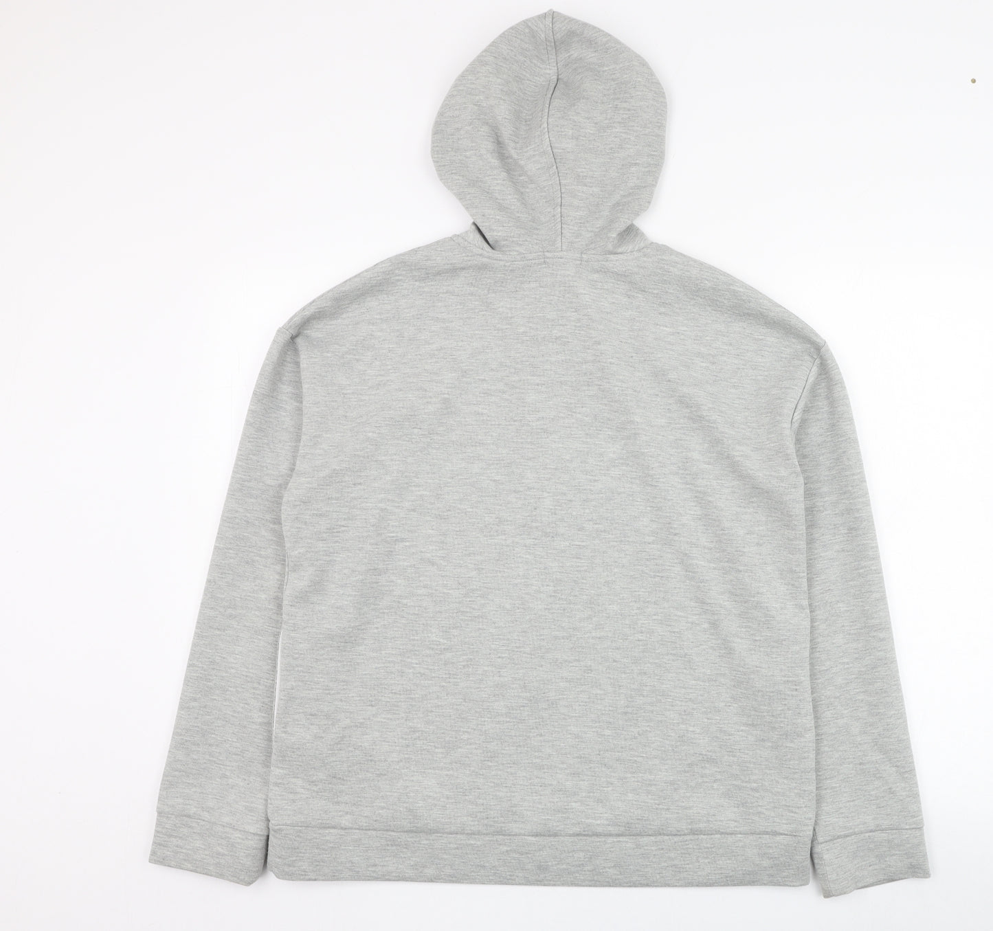 Stradivarius Mens Grey  Polyester Pullover Hoodie Size S