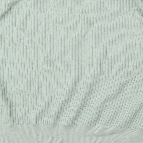 Nutmeg Womens Green Boat Neck  Viscose Pullover Jumper Size 14