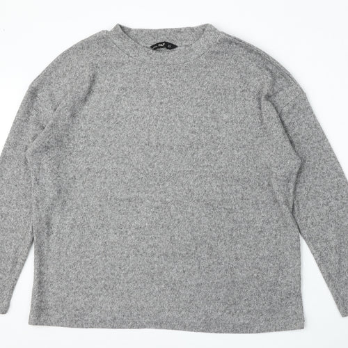 F&F Womens Grey Round Neck  Polyester Pullover Jumper Size M
