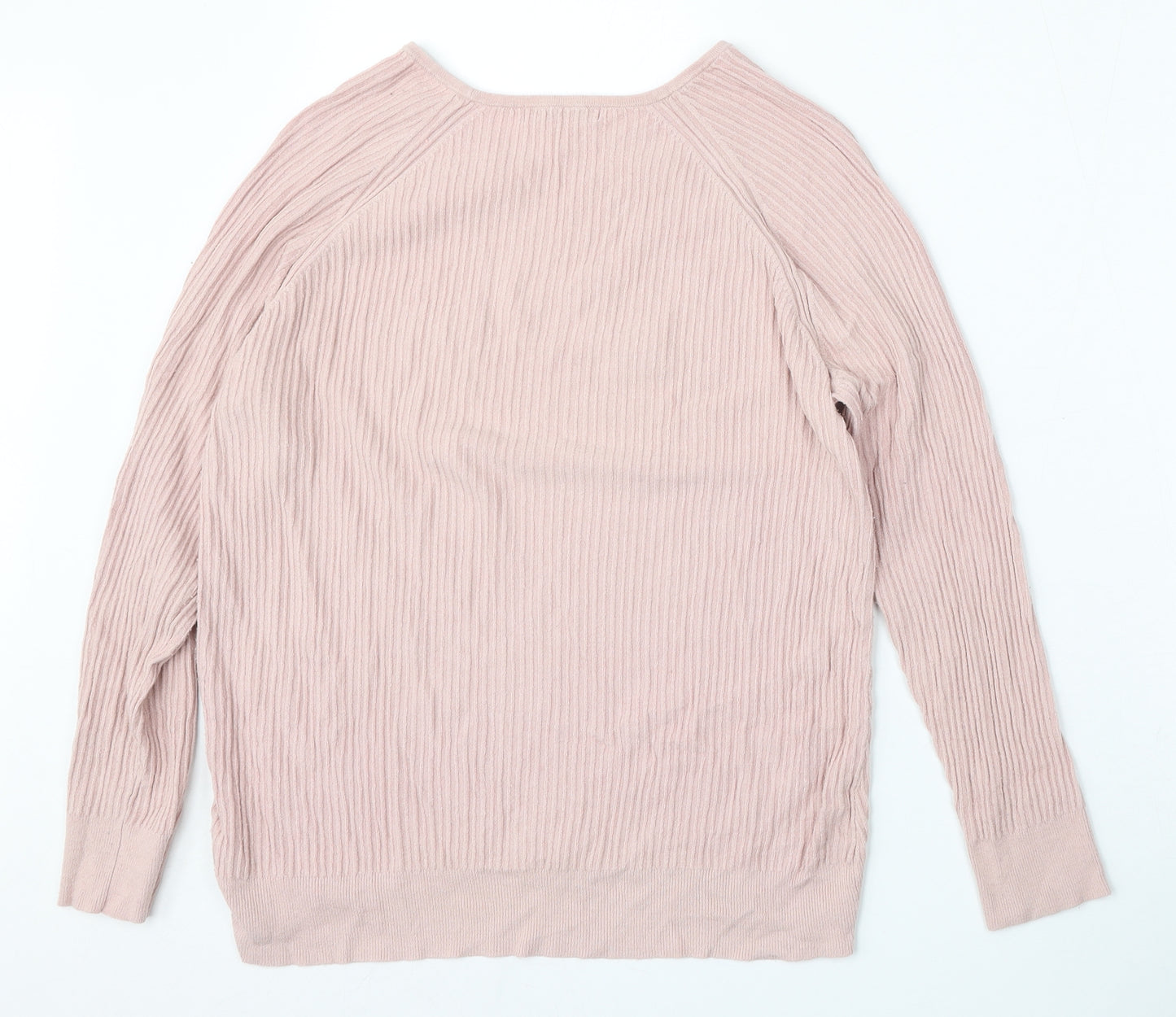 George Womens Pink Round Neck  Viscose Pullover Jumper Size 18