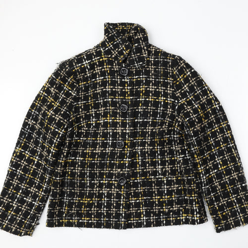 Isle Essentials Womens Multicoloured Geometric  Jacket  Size 14  Button
