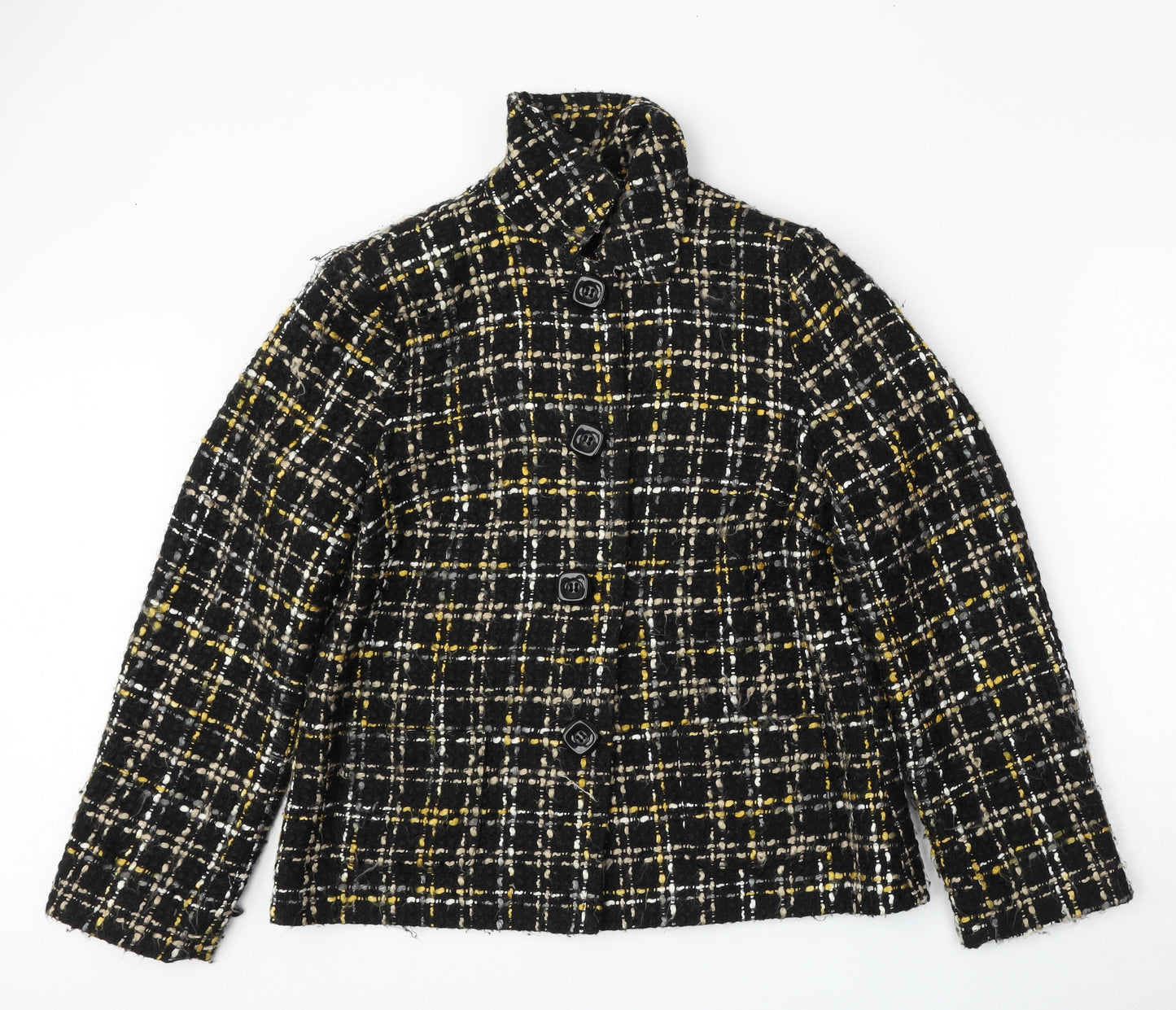Isle Essentials Womens Multicoloured Geometric  Jacket  Size 14  Button