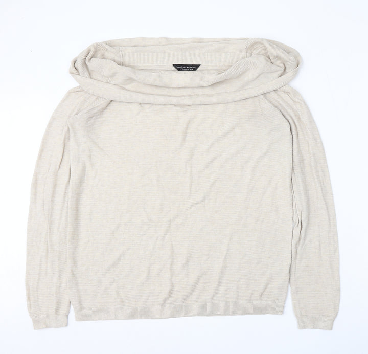 Dorothy Perkins Womens Beige Roll Neck Polyester Pullover Jumper Size 16