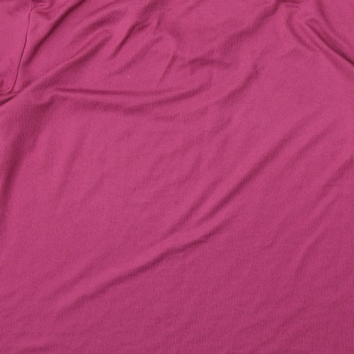 Carole Hochman Womens Purple Round Neck  Polyester Pullover Jumper Size M