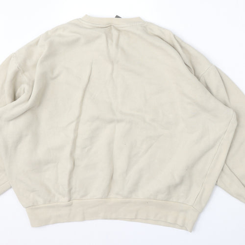 ASOS Womens Beige  Cotton Pullover Sweatshirt Size S
