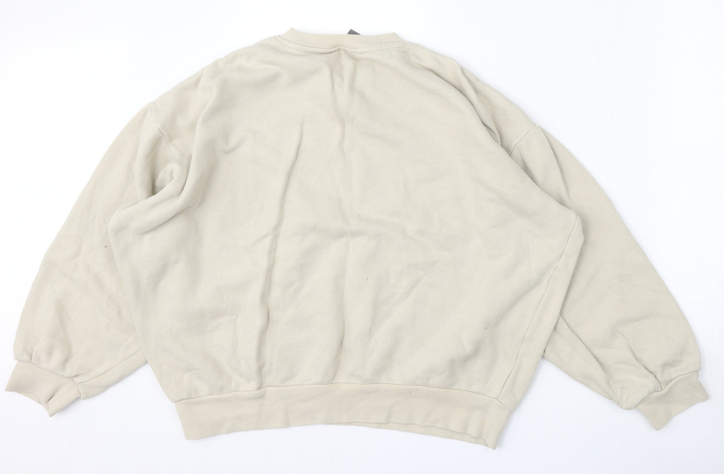 ASOS Womens Beige  Cotton Pullover Sweatshirt Size S