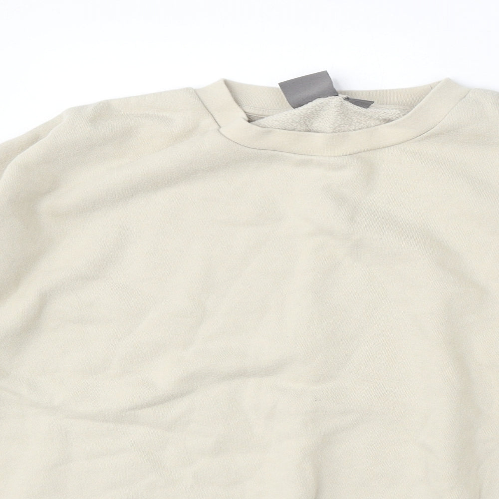 ASOS Womens Beige  Cotton Pullover Sweatshirt Size S
