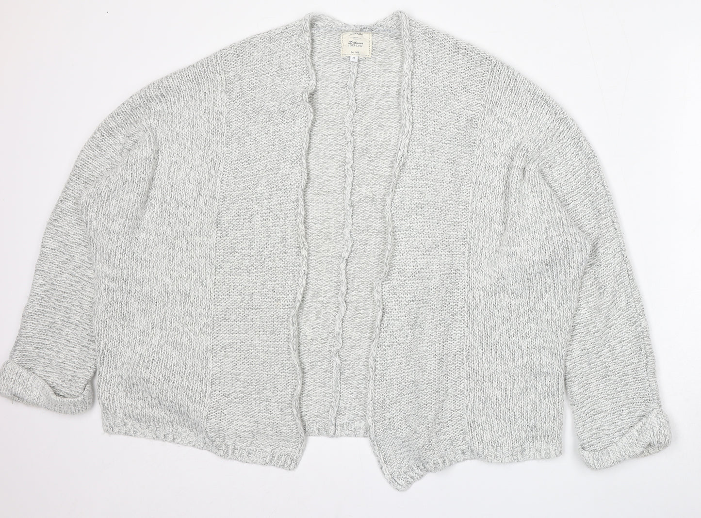New Look Womens Grey Round Neck  Acrylic Cardigan Jumper Size M