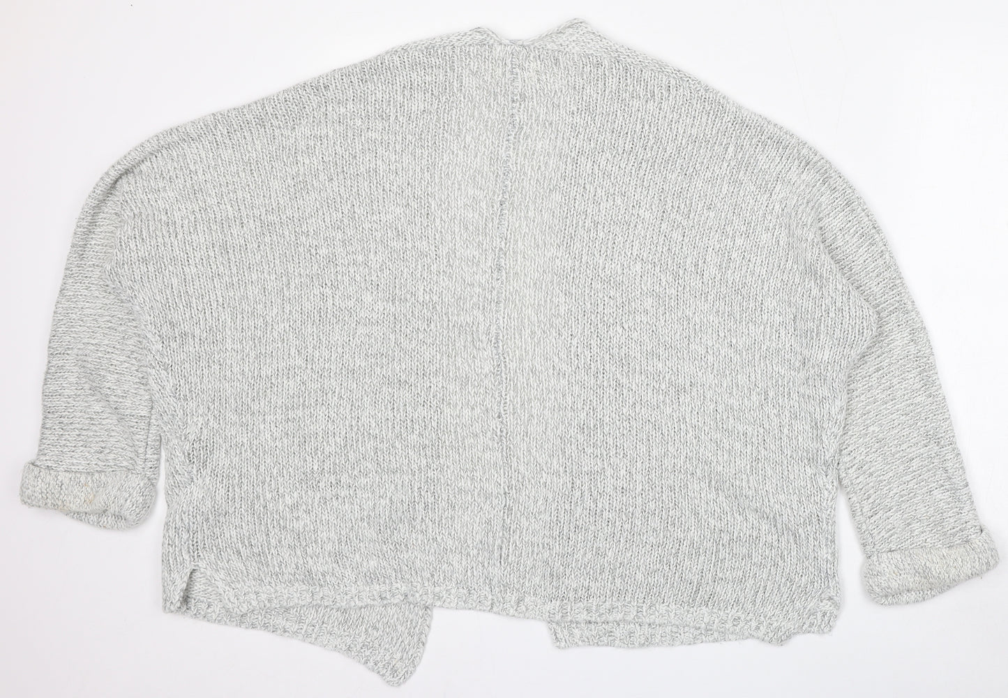 New Look Womens Grey Round Neck  Acrylic Cardigan Jumper Size M