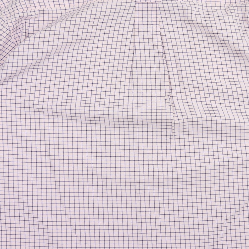 Ben Sherman Mens Pink Check Cotton  Button-Up Size 2XL Collared Button