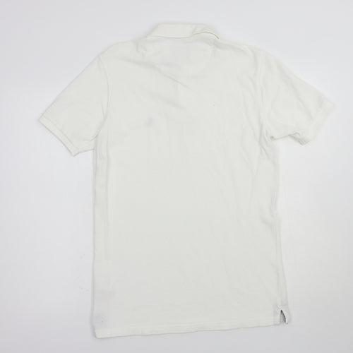 Jack Wills Mens White  Cotton  Polo Size XS Collared Button