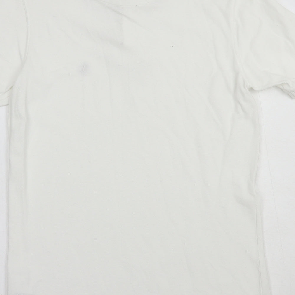 Jack Wills Mens White  Cotton  Polo Size XS Collared Button