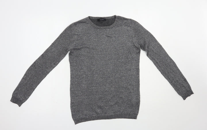 Atmosphere Womens Silver Crew Neck  Viscose Pullover Jumper Size 8