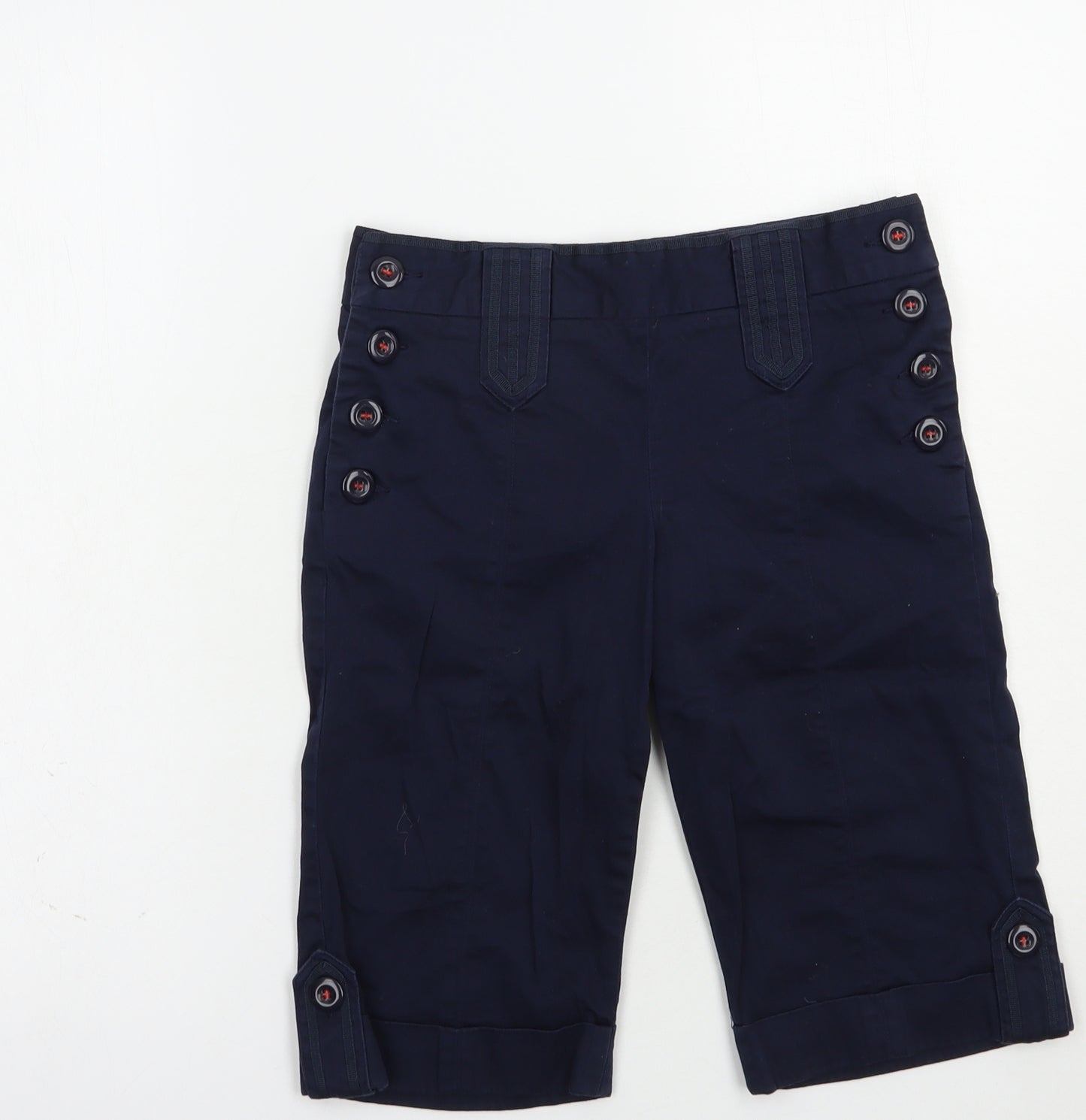 George Womens Blue  Cotton Chino Shorts Size 4 L12 in Regular Button