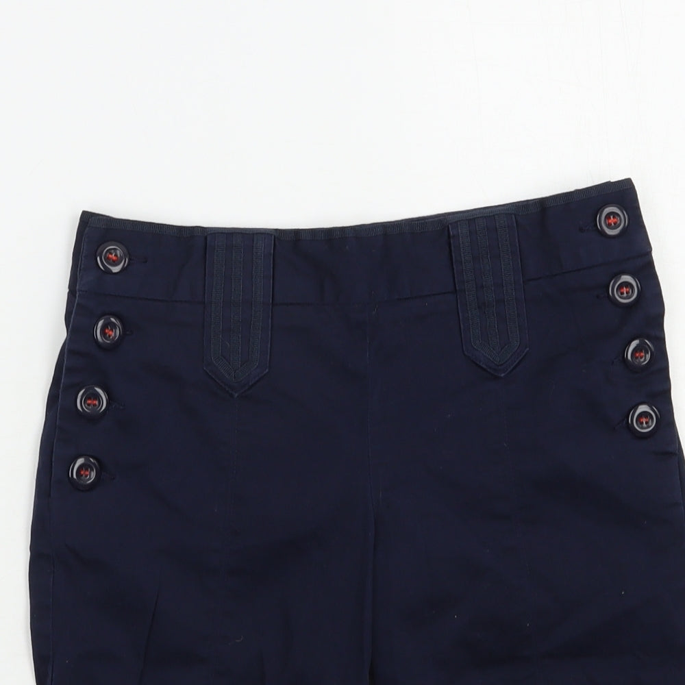 George Womens Blue  Cotton Chino Shorts Size 4 L12 in Regular Button