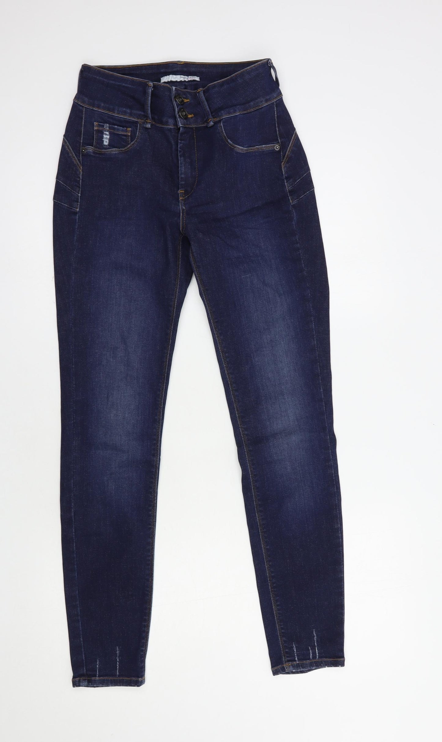 Tiffosi Woman Womens Blue  Cotton Skinny Jeans One Size L30 in Regular Button