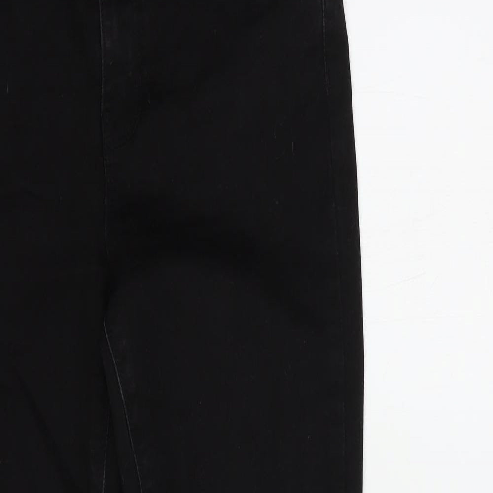 Denim Co. Womens Black  Cotton Skinny Jeans Size 14 L30 in Regular Button