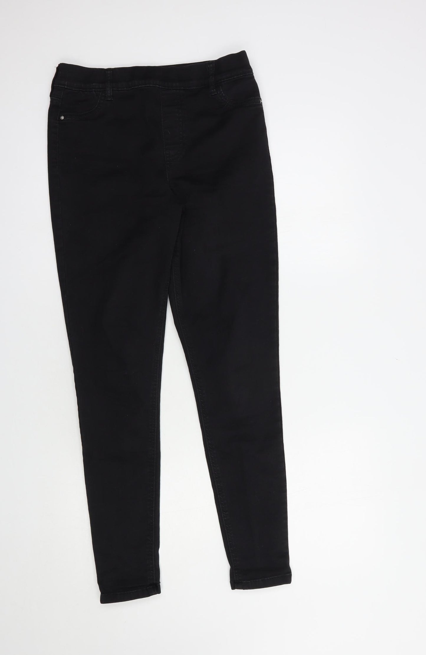 F&F Womens Black  Cotton Jegging Jeans Size 12 L30 in Regular