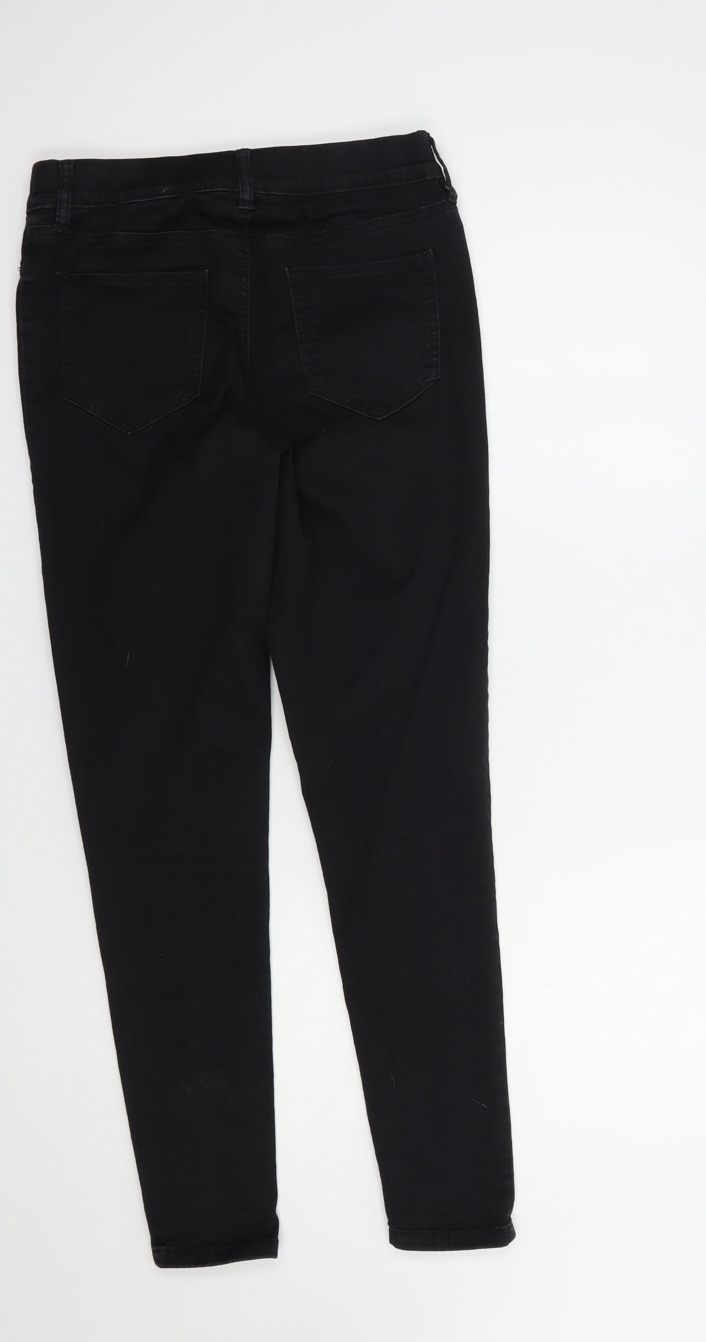F&F Womens Black  Cotton Jegging Jeans Size 12 L30 in Regular