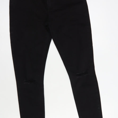 Denim Co. Womens Black  Cotton Skinny Jeans Size 12 L28 in Regular Button
