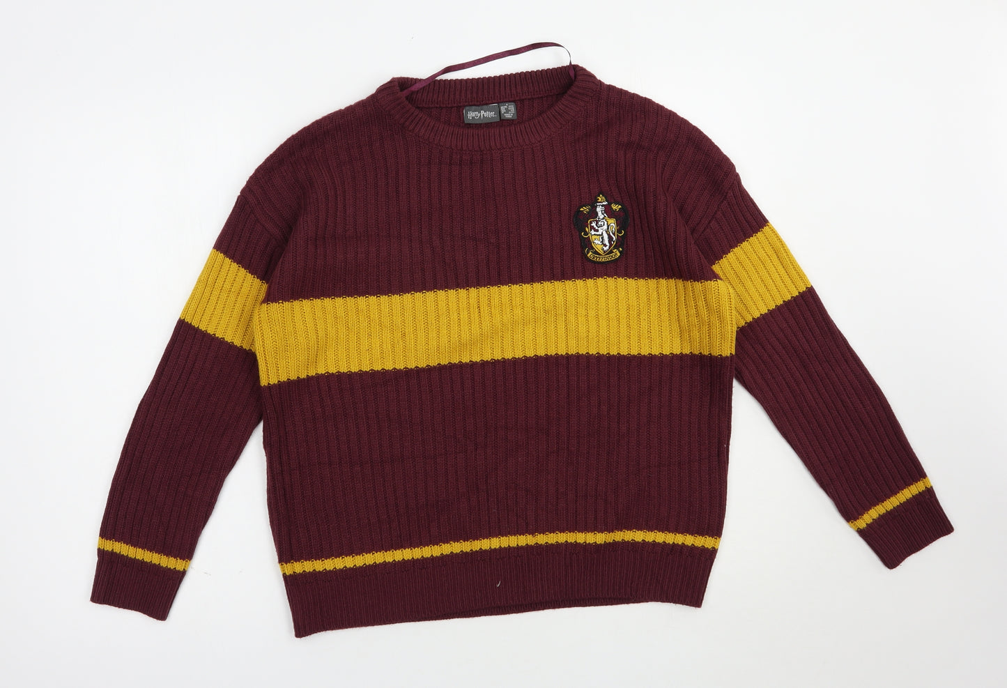 Primark Womens Purple Crew Neck  Acrylic Pullover Jumper Size 10   - Harry Potter