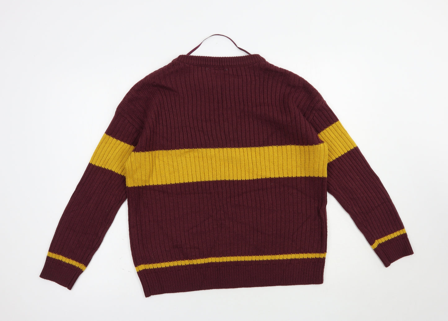 Primark Womens Purple Crew Neck  Acrylic Pullover Jumper Size 10   - Harry Potter