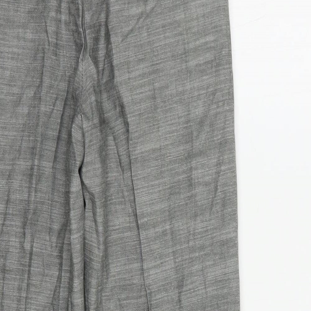 Marks and Spencer Boys Grey  Cotton Dress Pants Trousers Size 10-11 Years  Regular Hook & Loop