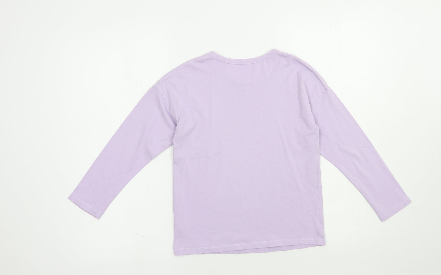 NEXT Girls Purple  Cotton Pullover T-Shirt Size 9 Years Crew Neck Pullover - Believe In You