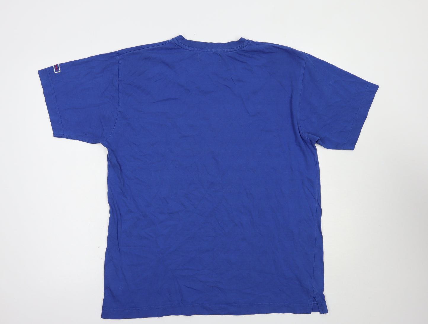 Donnay Mens Blue  Cotton  T-Shirt Size L Crew Neck