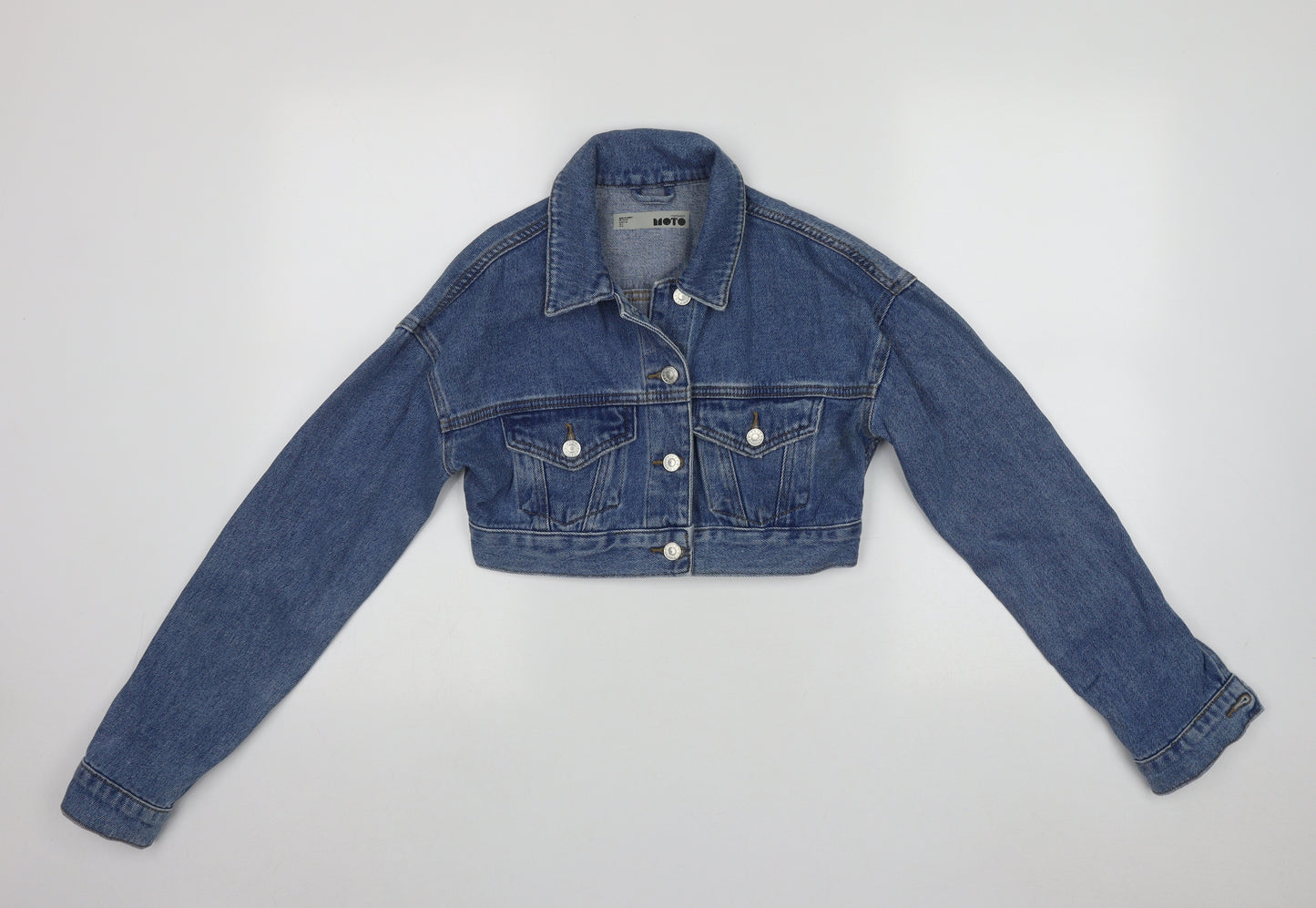 Topshop Womens Beige   Jacket  Size 8  Button