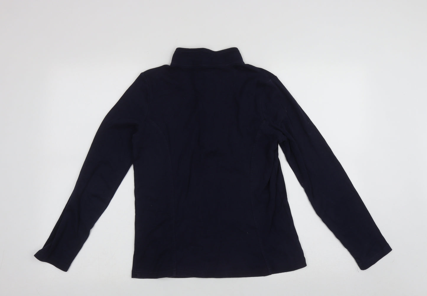 Regatta Womens Blue High Neck  Cotton Pullover Jumper Size 10